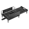 Large Extendable Dish Drying Rack with Drainboard and Anti Leakage Spout for Counter sdaleads