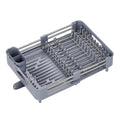 Extendable Foldable Aluminum Dish Drying Rack with Drainboard and Cutlery Holde sdaleads