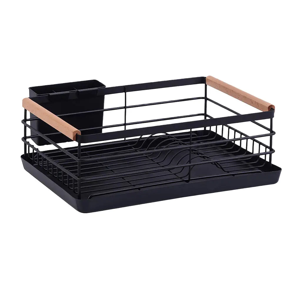 Stainless Steel Dish Drying Rack with Removable Cutlery Holder and Drainboard for Counter sdaleads