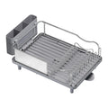 304 Stainless Steel Dish Drying Rack Large Capacity Countertop Drainer with Drainboard sdaleads