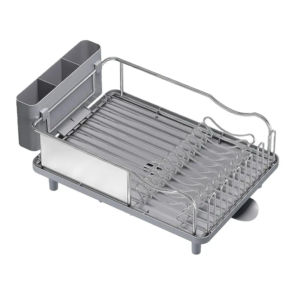 304 Stainless Steel Dish Drying Rack Large Capacity Countertop Drainer with Drainboard sdaleads