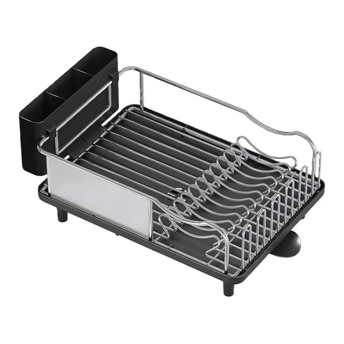 304 Stainless Steel Dish Drying Rack Large Capacity Countertop Drainer with Drainboard sdaleads